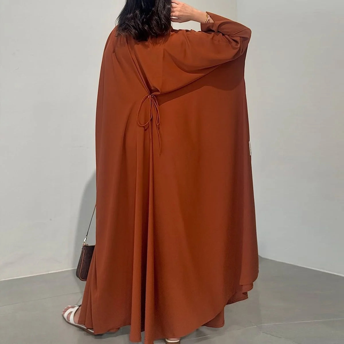 Elegant Wrinkle-Resistant Cardigan Open Abaya Dress #25174 - Perfect for Modest Fashion, Prayer Wear & Casual Outfits