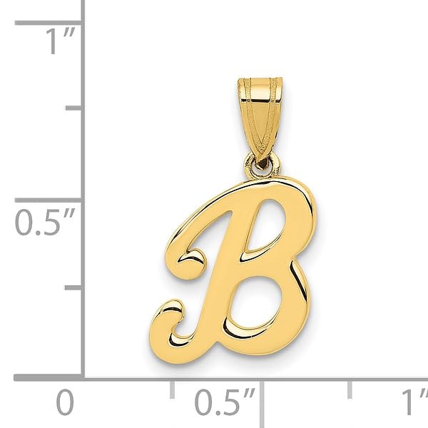 14K Solid Yellow Gold Dainty Letter B Initial Name Monogram Necklace - Personalized Jewelry Gift for Women, Perfect for Birthdays, Anniversaries & Everyday Elegance