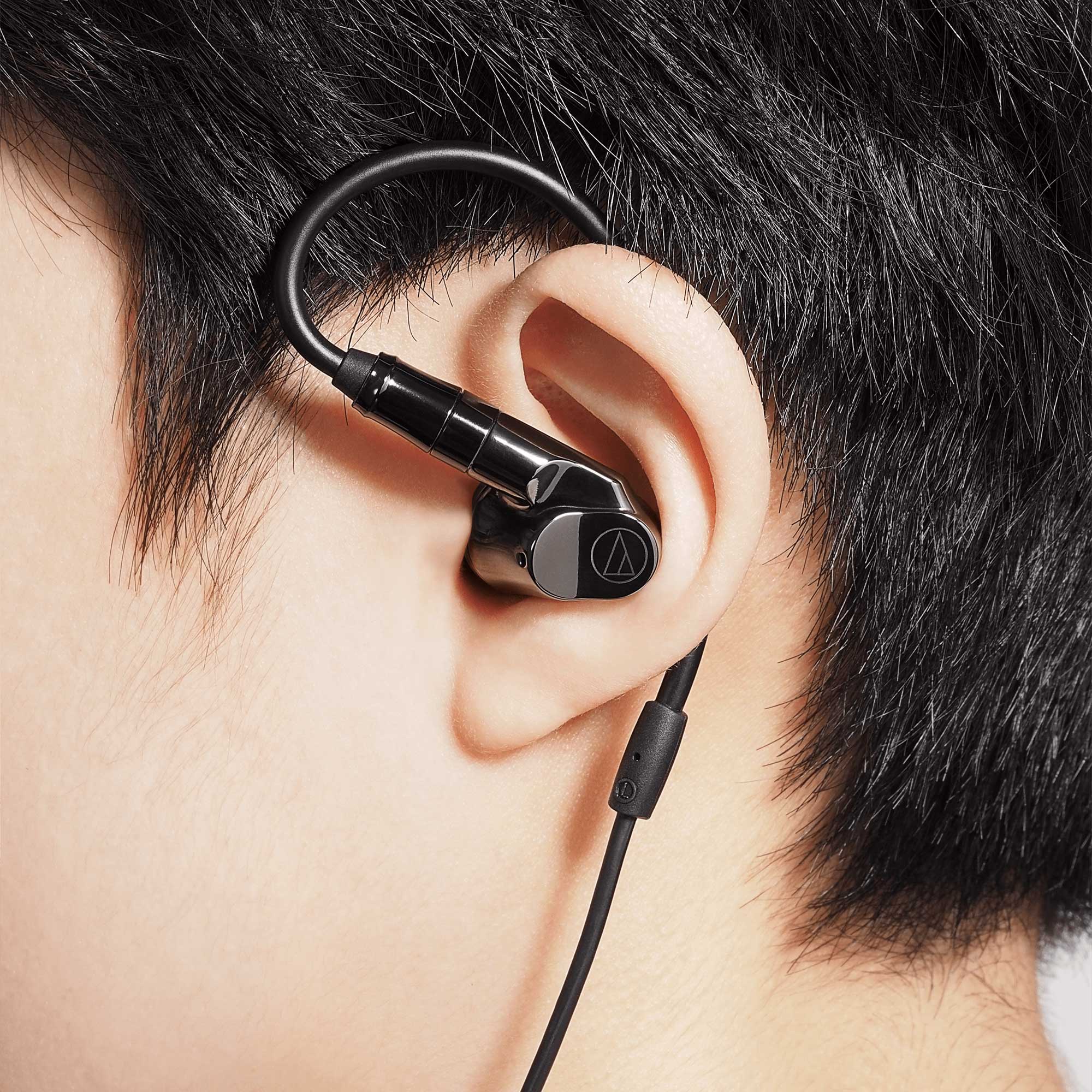 Audio Technica ATH-IEX1 Hybrid In-Ear Earphones with High-Resolution Sound - Perfect for Audiophiles, Musicians & Travelers