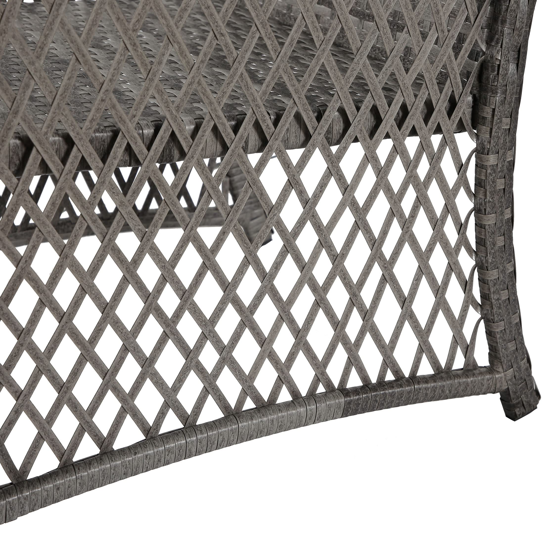 WestinTrends Melvi 3-Piece All-Weather PE Rattan Patio Furniture Set - Outdoor Wicker Bistro & Conversation Set in Gray & Beige - Perfect for Backyard, Garden, Poolside & Balcony Relaxation