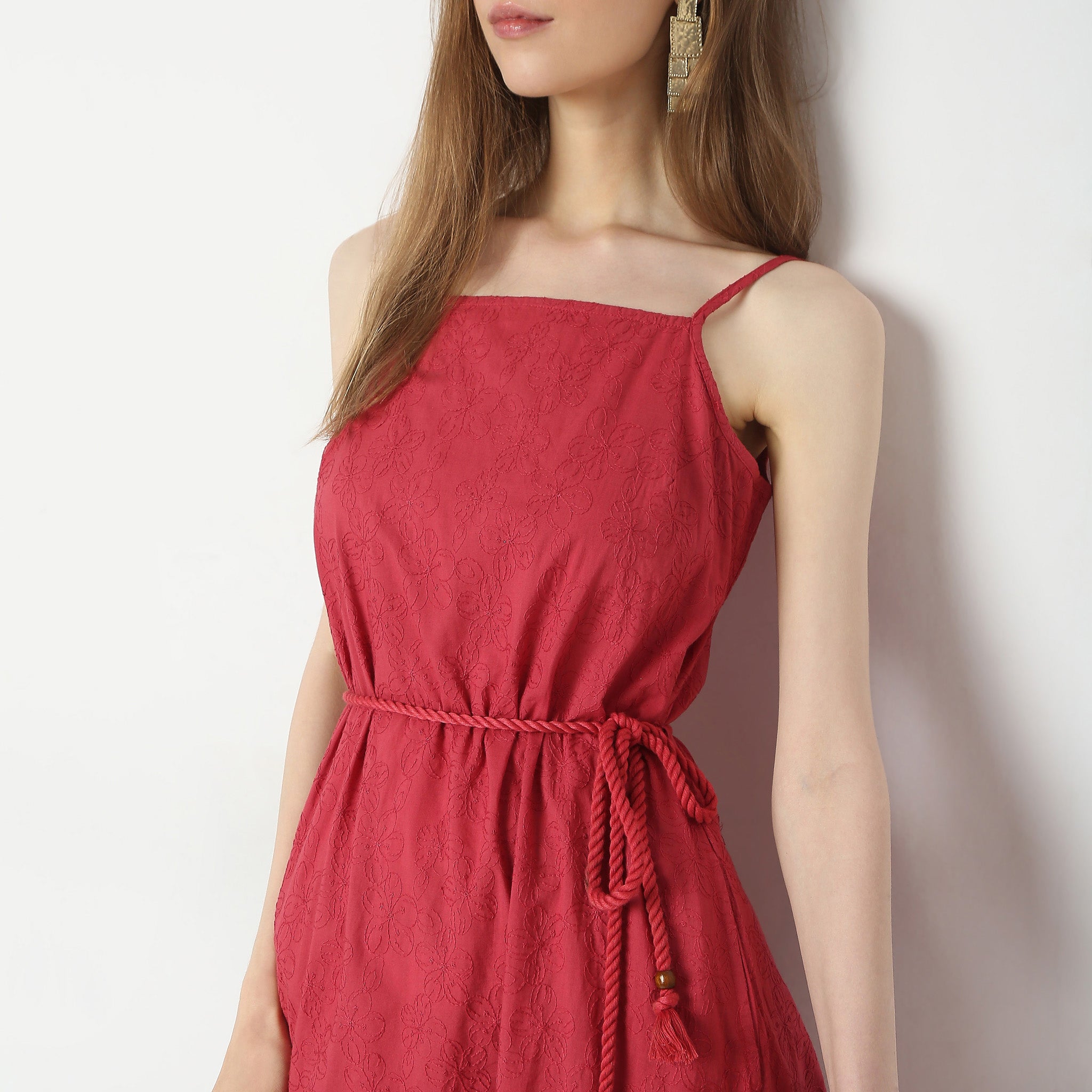 Flare Fit Solid Dress for Women - Elegant A-Line Midi Dress with Flowy Skirt | Perfect for Office, Party, and Casual Wear