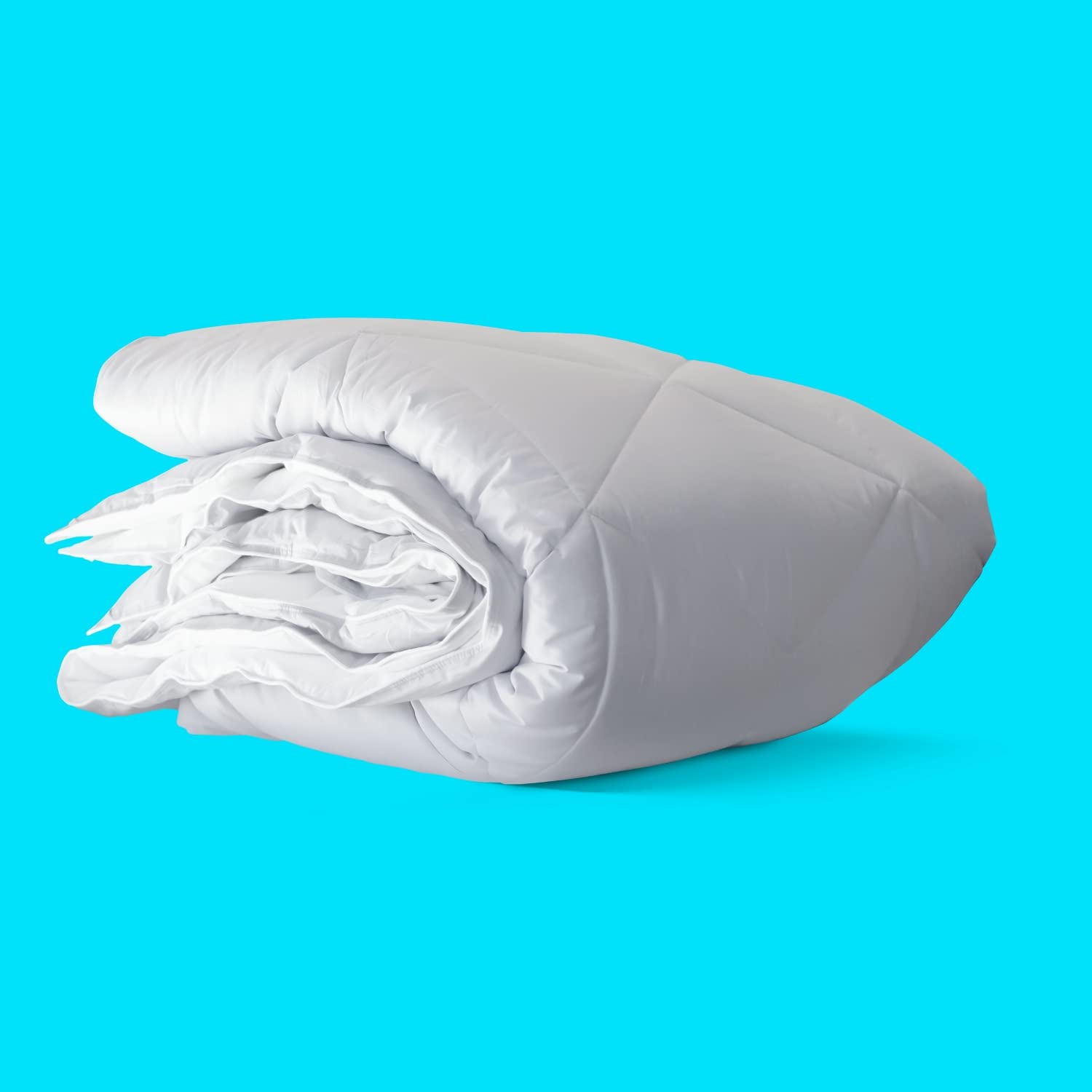 Pillow Cube The Cubit Comforter - Cooling Vegan Down Alternative Duvet Insert for Full/Queen Bed | Breathable Bedding Set in White & Light Grey | Perfect for Hot Sleepers & Allergy Sufferers