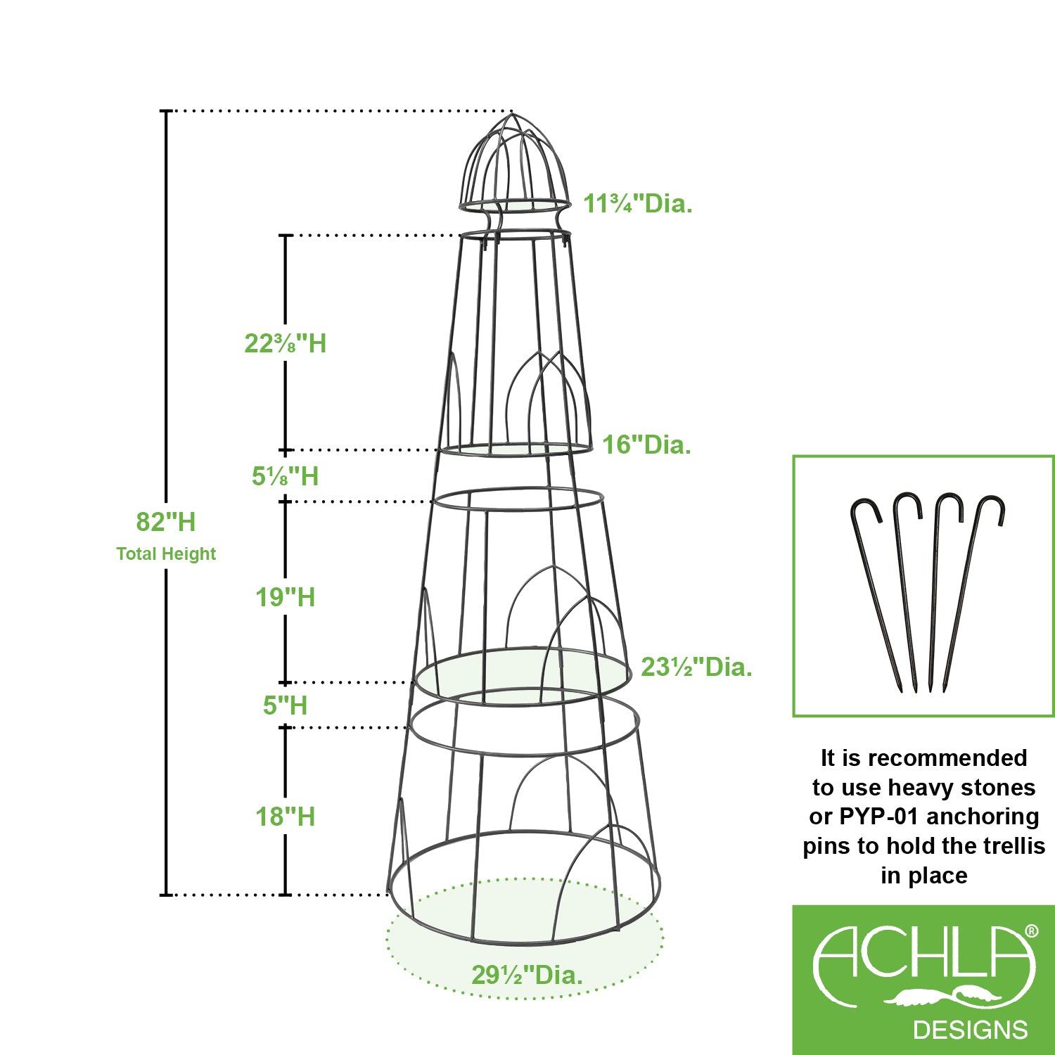 Achla Designs Lighthouse Pylon - Decorative Outdoor Garden Lighthouse for Coastal & Nautical Themed Landscapes | Perfect for Beach Houses, Waterfront Properties & Seaside Gardens