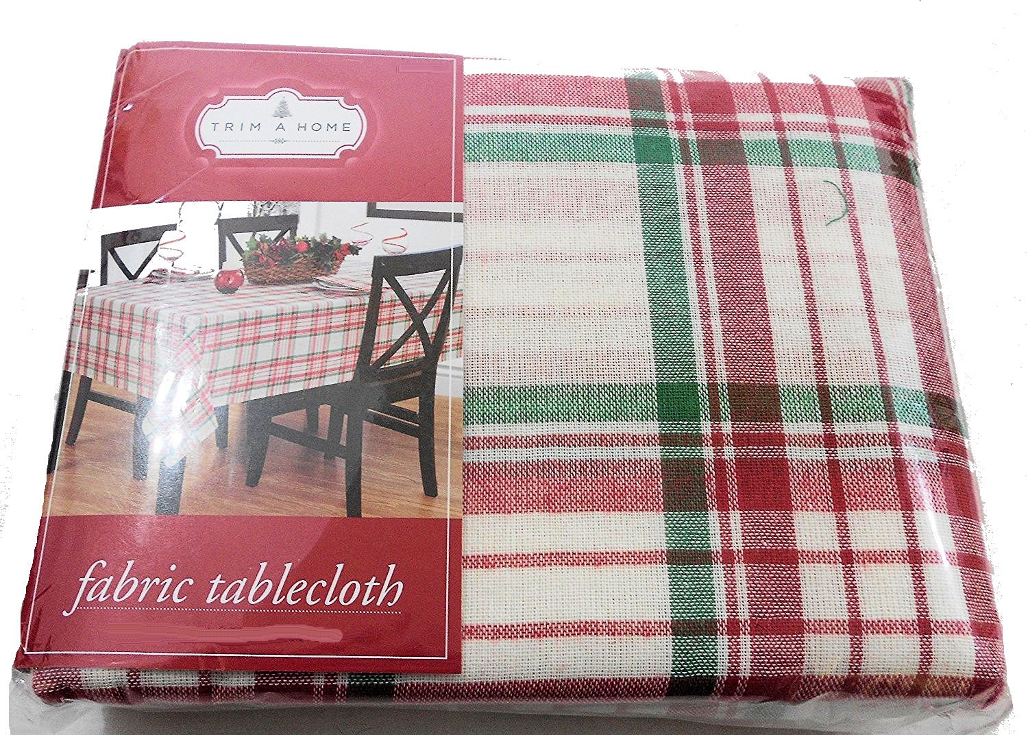 Christmas Noel Plaid Tablecloth 60x120 Inch for Holiday Dining Decor
