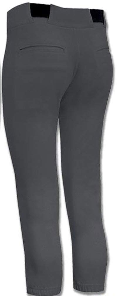 Joe's USA Women's Low Rise Fastpitch Softball Pants - Medium Size, Graphite Color | Perfect for Softball Games, Practice & Athletic Training