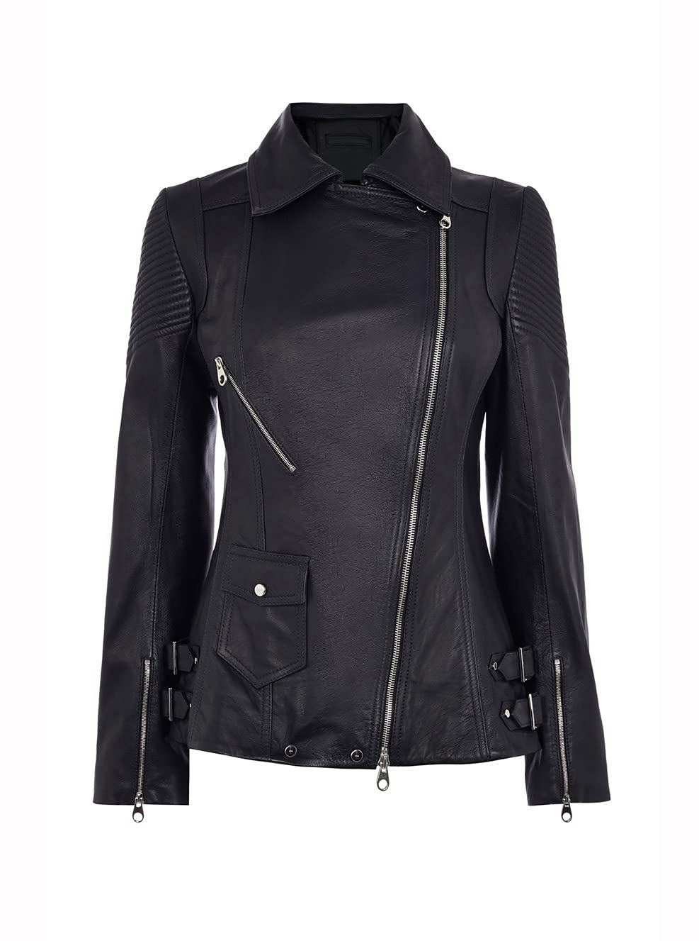 Stylish Women's Quilted Biker Leather Jacket | Fashionsta Craze | Perfect for Motorcycle Riding & Night Out