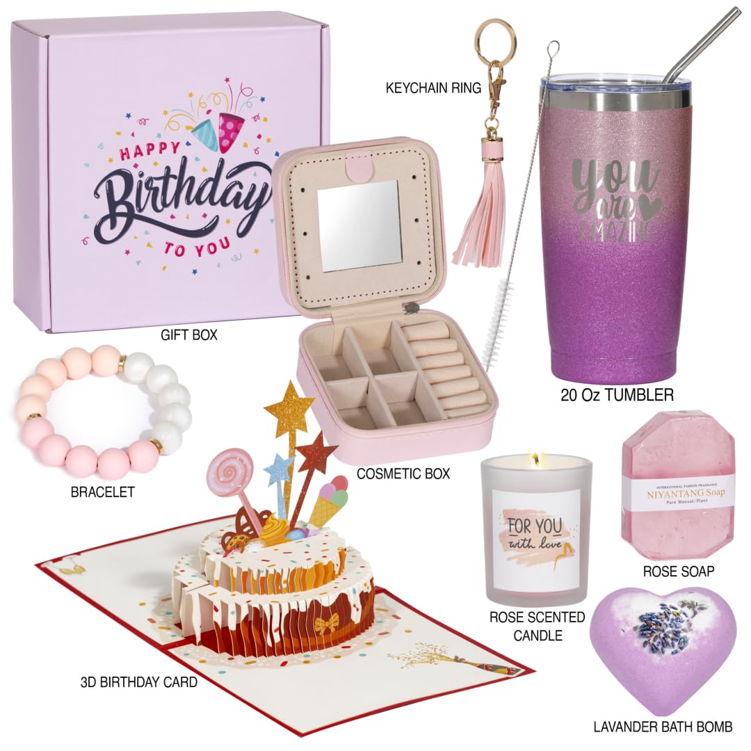 Personalized Spa Gift Set for Women - 7 Unique Relaxing Birthday Gifts for Mom, Sister, Wife, Girlfriend & Best Friend - Perfect for Special Occasions, Anniversaries & Self-Care Moments