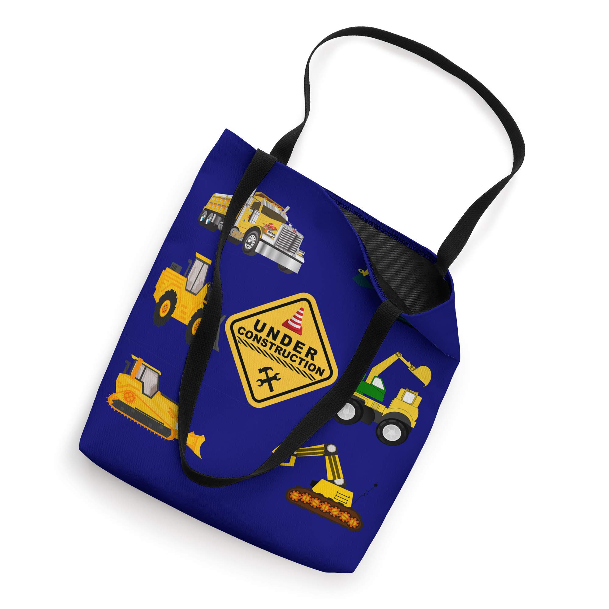 Durable Construction Trucks Tote Bag - Heavy Duty Reusable Shopping Bag for Work & Play - Perfect for Construction Workers, Kids, and Toy Lovers