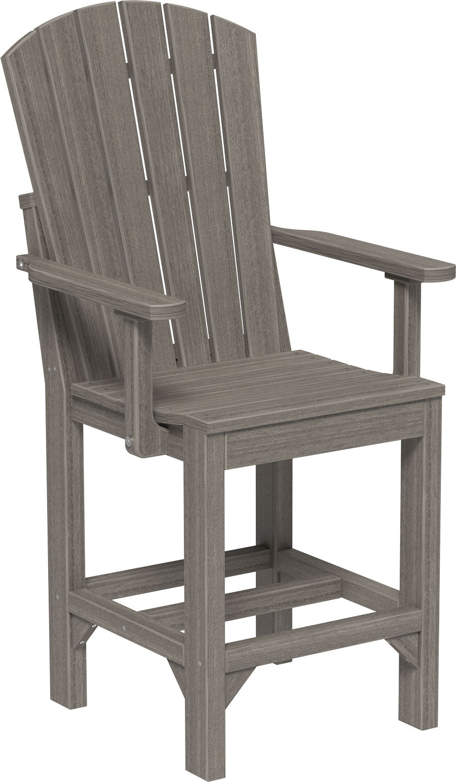 Premium Adirondack Arm Chair - Counter Height Bar Stool for Outdoor & Indoor Use - Perfect for Patio, Deck, Poolside, and Garden Relaxation
