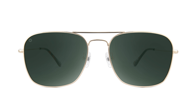 Mount Evans Sunglasses - Gold & Aviator Green Frame Polarized UV Protection - Perfect for Driving, Outdoor Sports & Fashion Accessories