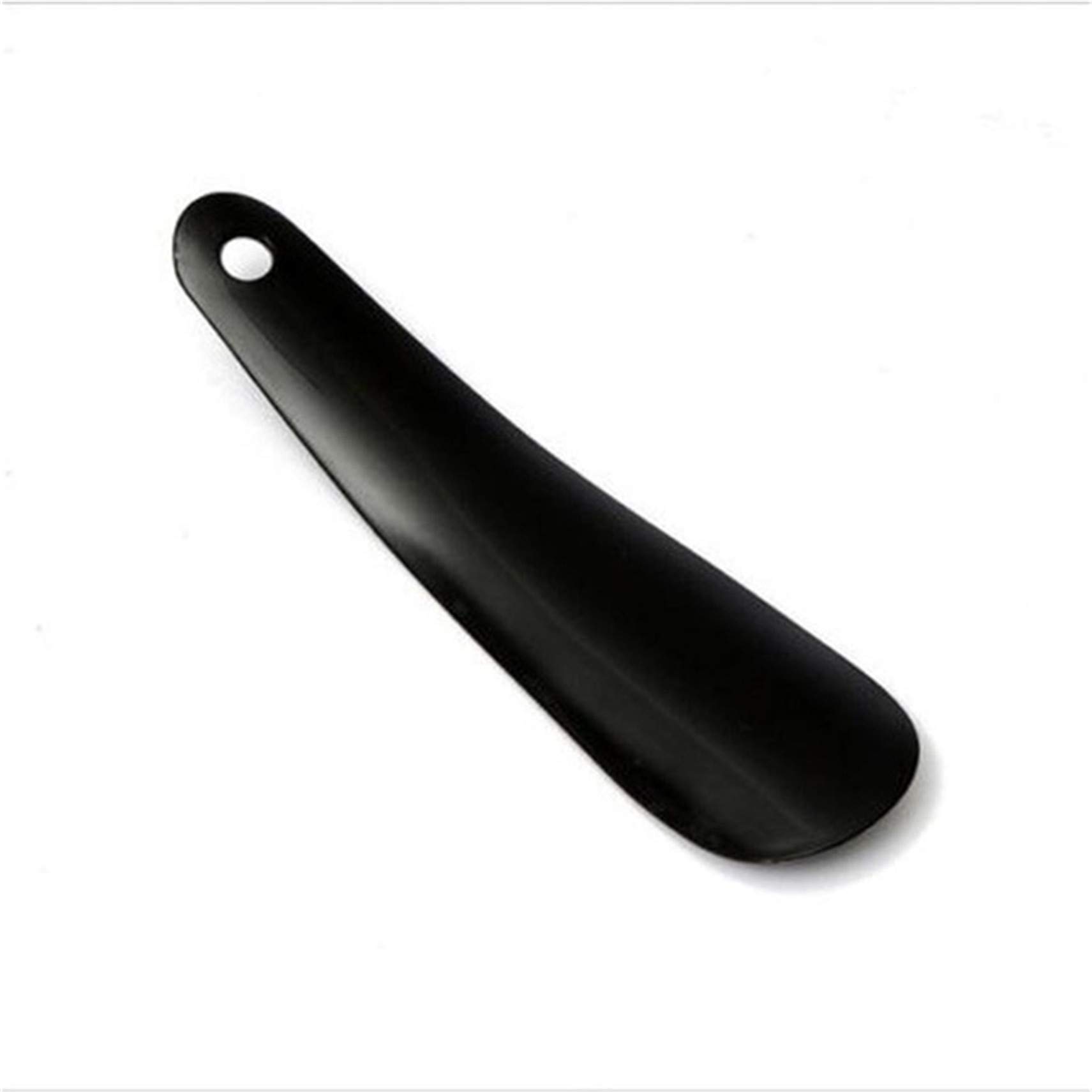 Black Plastic Shoe Horn - 16x4.5cm Compact Travel Size with Easy Hook Handle - Perfect for Travel, Elderly & People with Mobility Issues