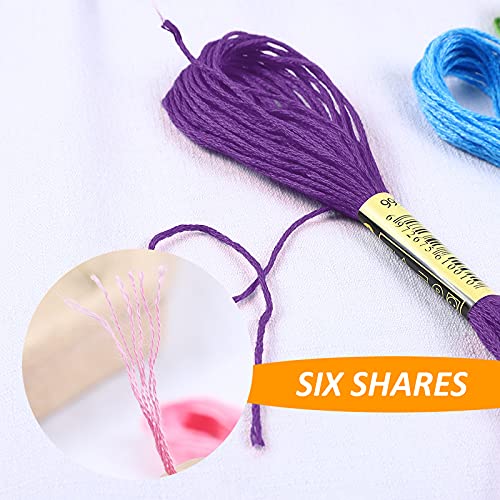 FALIDI 24 Skeins Premium Embroidery Floss Kit - High-Quality Cross Stitch Thread for Knitting, Needlework & DIY Craft Projects (Purple) - Perfect for Scrapbooking, Handmade Cards & Home Decor