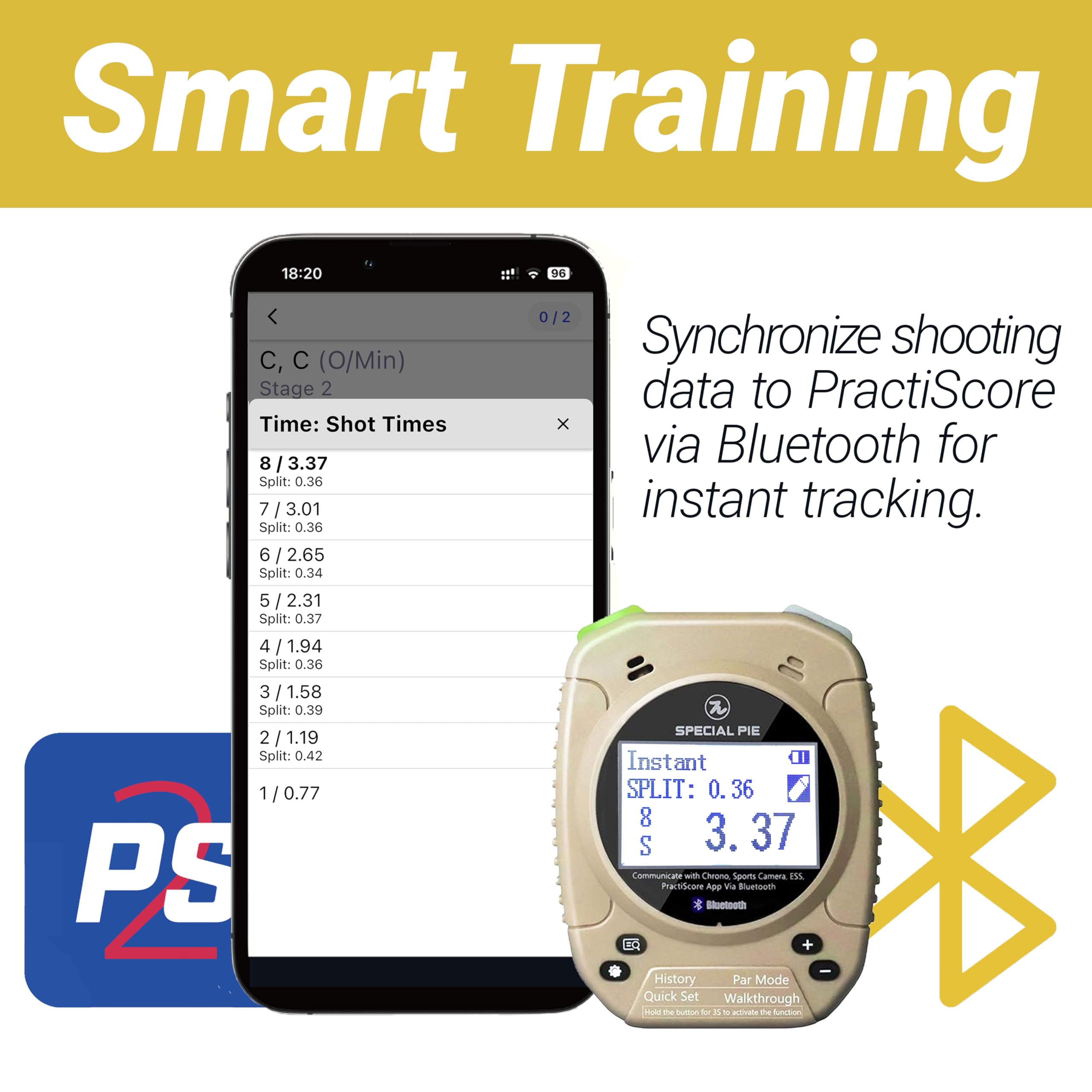2025 Upgraded Shot Timer with Belt Clip - Multifunction Dry Fire Training Tool for Pistol & Rifle - Perfect for USPSA, IPSC, IDPA, 3 Gun & Steel Challenge Shooting Competitions - Improve Your Range Practice & Competition Performance