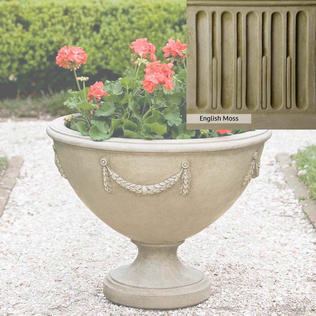 Campania International Williamsburg Neoclassic Urn - Large Outdoor Garden Planter, Classic Antique-Style Resin Urn for Patio, Porch & Landscaping Decor - Perfect for Flowers, Plants & Home Décor