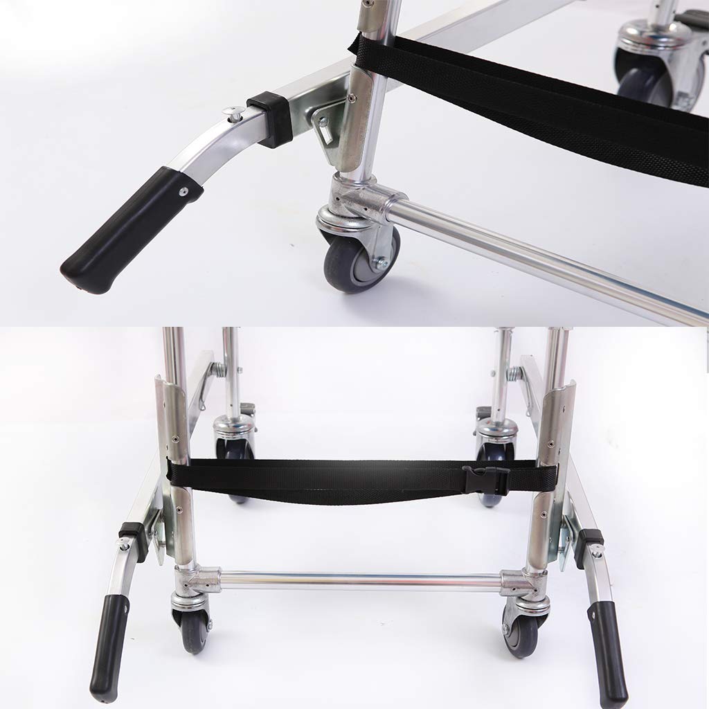 Strong Aluminum Lightweight EMS Stair Chair - Emergency Evacuation Medical Lift with Quick Release Buckles (Blue) - Ideal for Hospitals, Nursing Homes & Emergency Rescue Scenarios