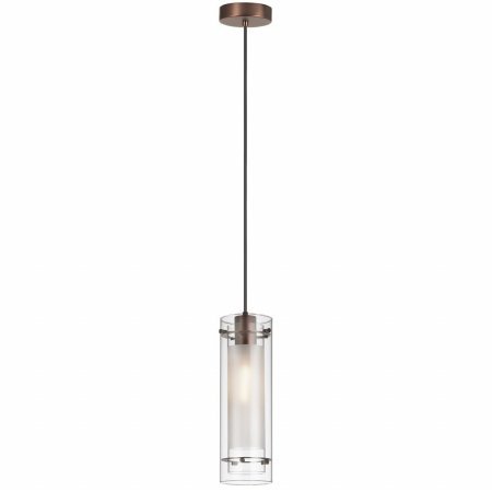 Single Pendant Necklace - Clear Glass with Frosted Insert | Elegant Jewelry for Women | Perfect for Parties, Weddings & Special Occasions
