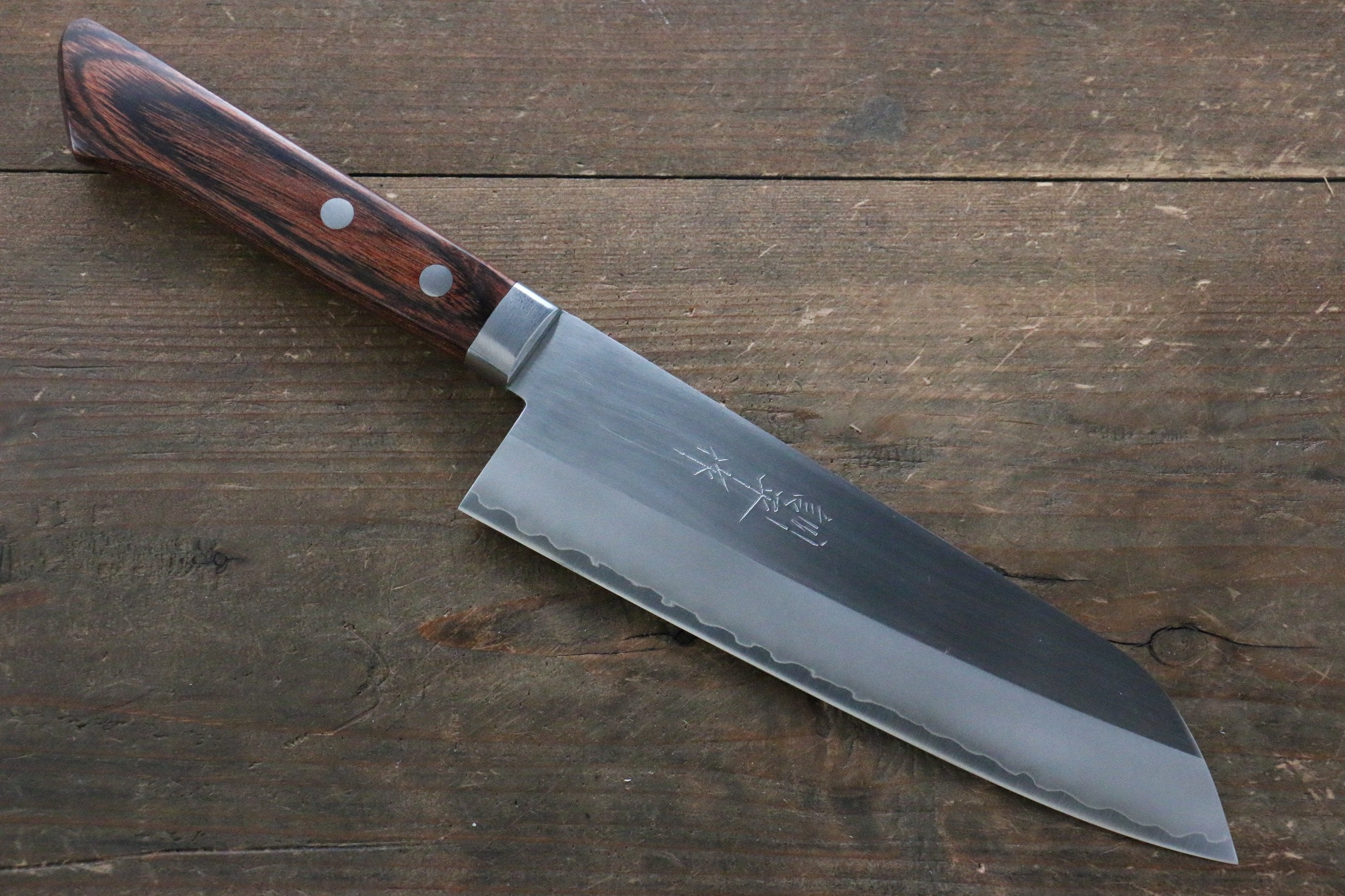 Premium Kunihira VG1 Santoku Knife 170mm - Japanese Migaki Finished Blade with Mahogany Handle - Perfect for Sushi, Vegetables & Meat Cutting - Professional Chef & Home Kitchen Essential