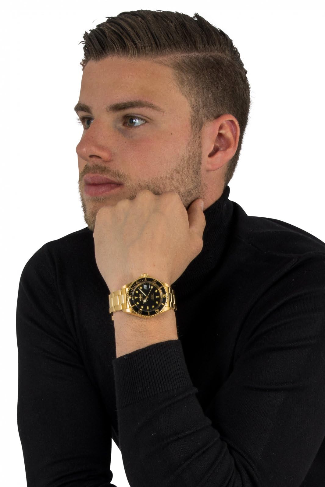 Invicta Pro Diver Men's Automatic Watch - 40mm Stainless Steel Case, Black Dial, Date Window - Perfect for Diving, Business & Everyday Wear