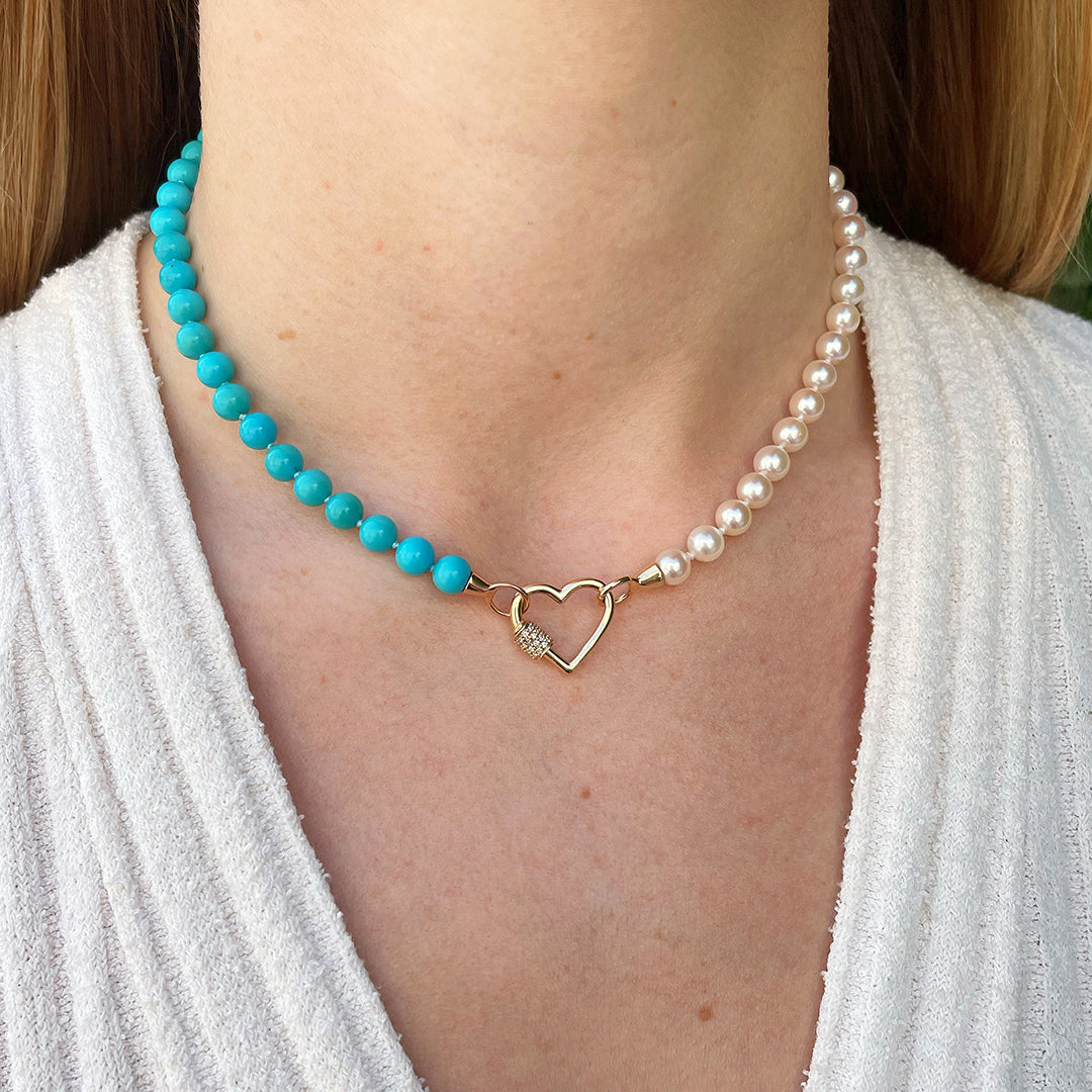 14K Gold Diamond Baby Heart Lock Necklace - Elegant Jewelry Gift for Women & Girls - Perfect for Valentine's Day, Anniversary & Special Occasions