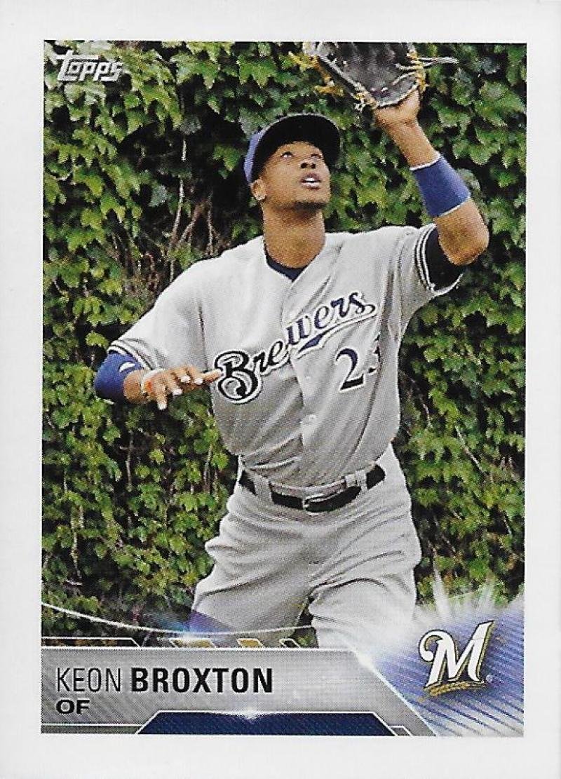 2018 Topps Stickers #179 Keon Broxton Milwaukee Brewers - MLB Baseball Trading Cards for Collectors & Fans - Perfect for Sports Memorabilia Collections & Gift Giving