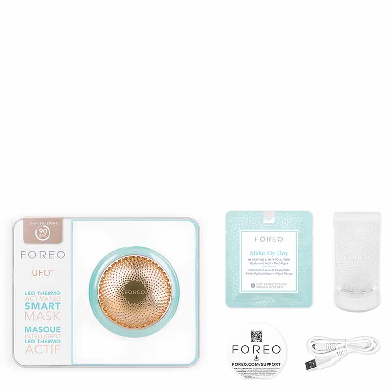 Foreo UFO Smart Facial Mask Device - LED Light Therapy & Thermo Therapy for Glowing Skin | At-Home Spa Treatment for Anti-Aging & Hydration | Perfect for Nighttime Skincare Routine & Self-Care Moments