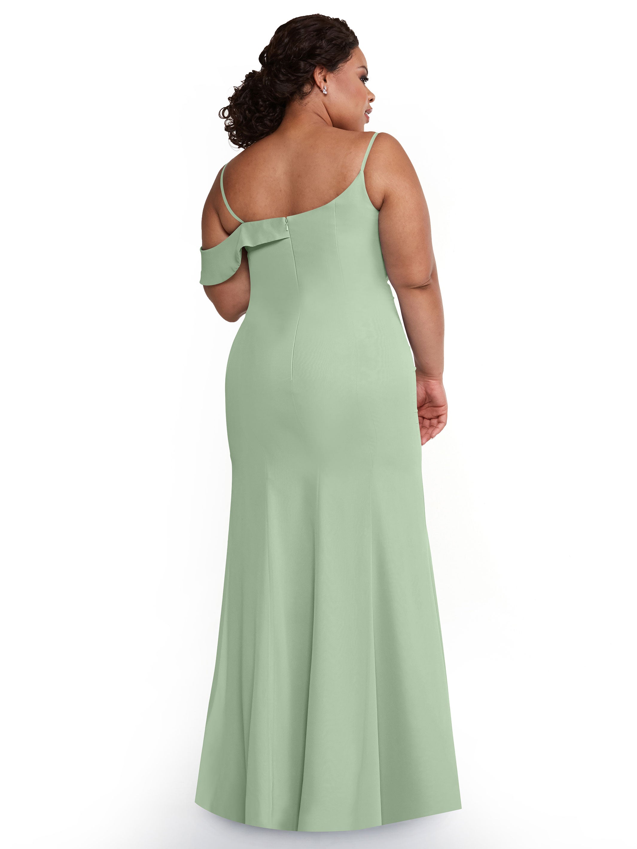 Elegant One Shoulder Fit & Flare Chiffon Bridesmaid Dress 80153 - Perfect for Weddings, Formal Events & Special Occasions