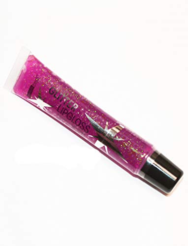Prestige Biatta Fruit Flavored Glitter Lip Gloss - Fuschia Pink Shimmer for Parties, Date Night & Everyday Wear