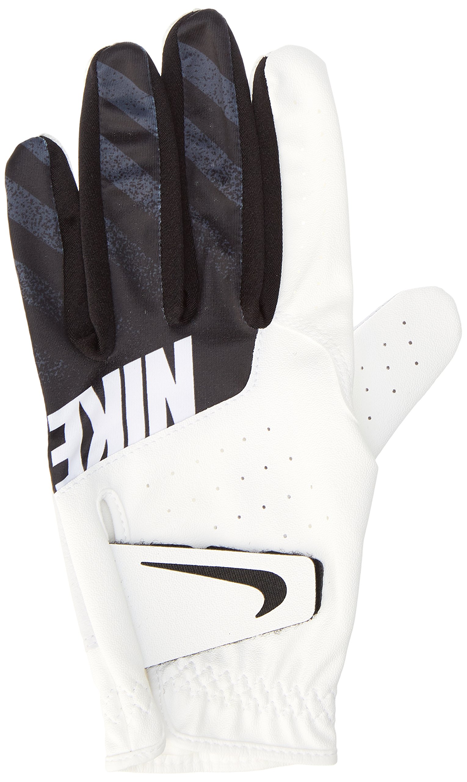 Nike Men's Golf Glove - Medium Size, White & Black - Breathable & Flexible for Comfortable Swing - Perfect for Golf Practice & Tournaments