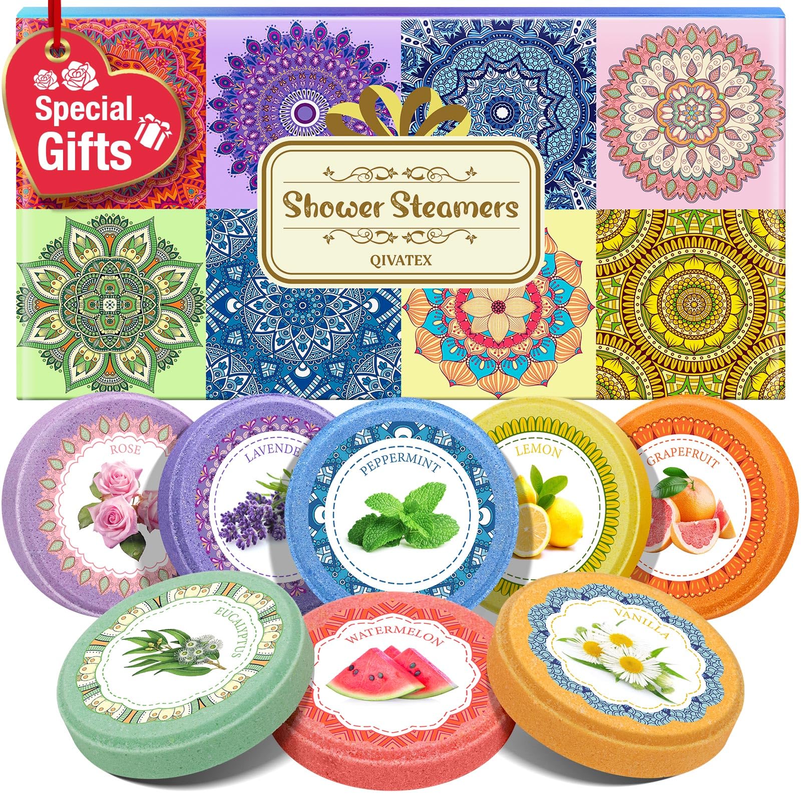 Aromatherapy Shower Steamers - 8 Pack Relaxing Shower Bombs with Essential Oils for Stress Relief & Spa Experience | Perfect Mothers Day Gifts, Birthday Presents for Women, Easter Basket Stuffers | Ideal for Bath Time Relaxation, Self-Care Routine & Home Spa Nights