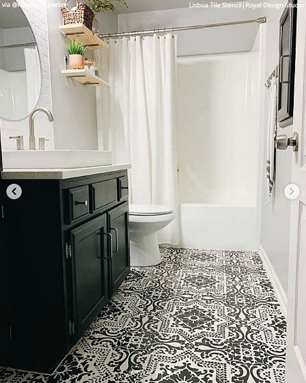 Lisboa Tile Stencil - Reusable DIY Ceramic Stencils for Home Decor, Wall Art & Craft Projects | Perfect for Bathroom, Kitchen Backsplash & Floor Tile Designs