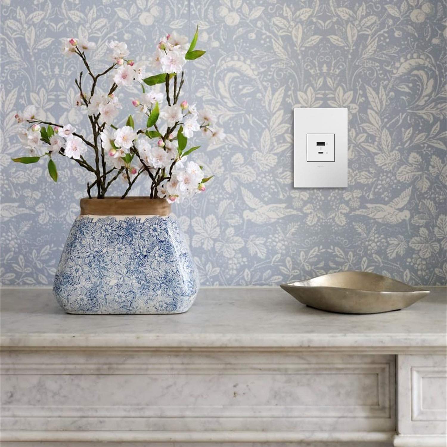 4-Pack White Full-Size Fast-Charging AC USB Outlets - ARUSB2AC6W4 - Perfect for Home, Office & Hotel Room Charging Stations