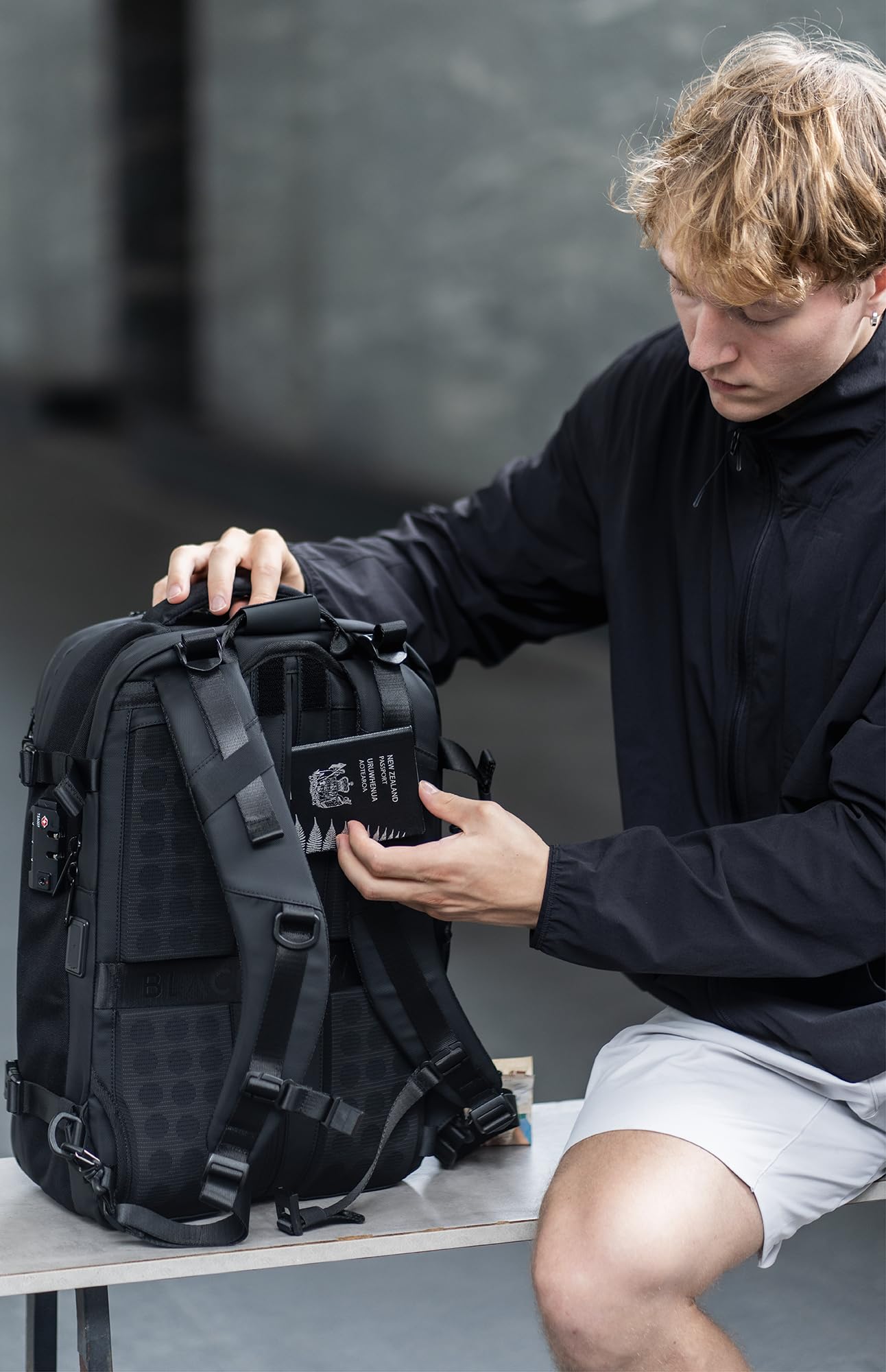 60L Expandable Vacuum Seal Compression Travel Backpack with Electric Air Pump - Water Resistant & TSA Lock (Zephyr Black, 25L-60L) | Perfect for Air Travel, Camping & Space-Saving Storage