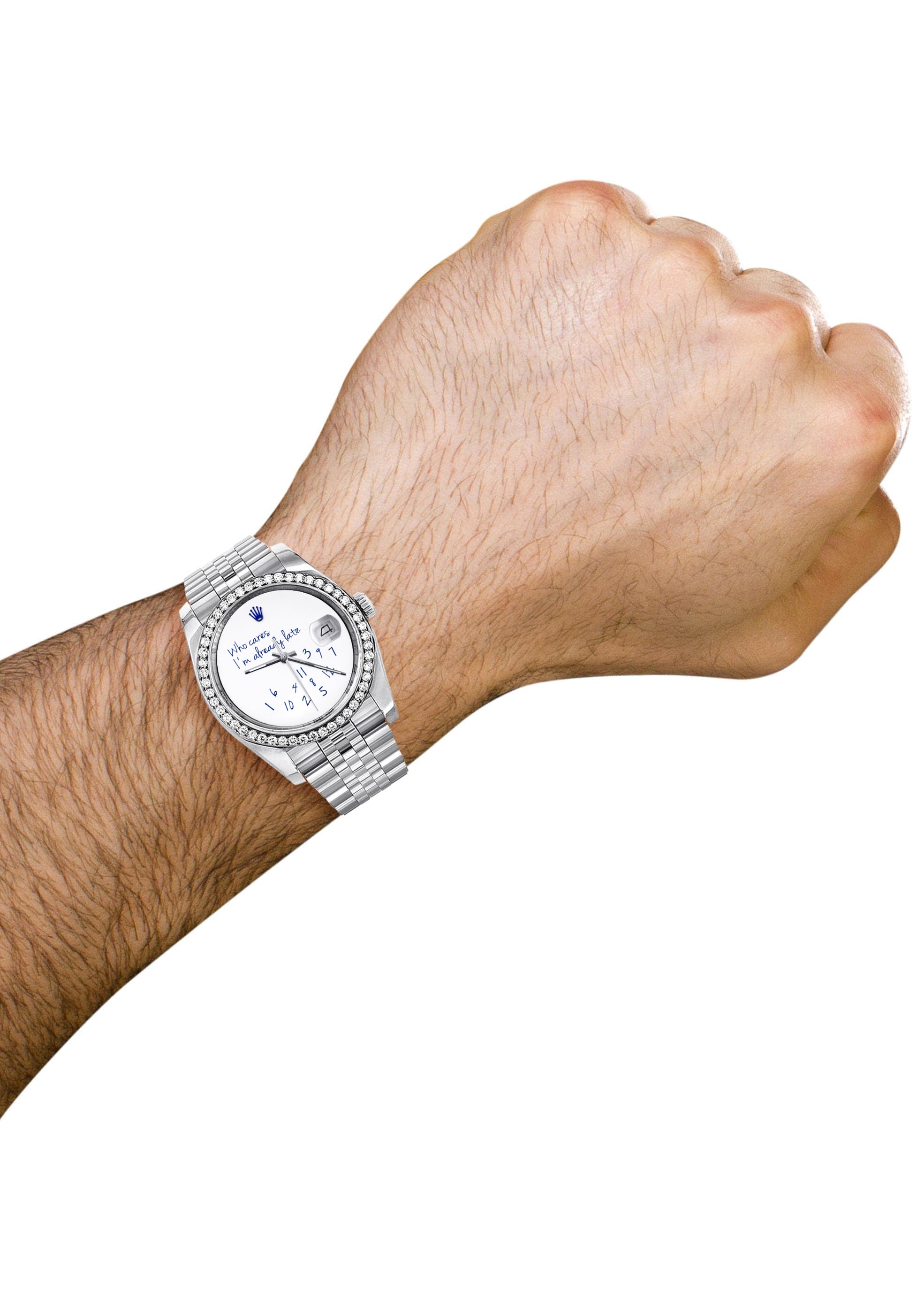 Rolex Datejust 36mm Diamond Watch with Hidden Clasp & Jubilee Band - Custom 