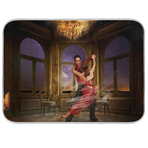 Tango Dancer Premium Kitchen Dish Drying Mat - Super Absorbent Polyester, Machine Washable & Fast Drying, 18x24 Inch Countertop Dish Drainer Pad (2011907) - Perfect for Kitchen Countertops, Sink Areas & Dish Rack Organization