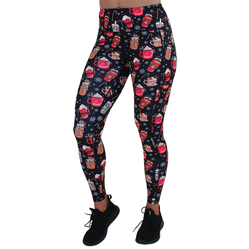 Treat Yo Self Leggings - High Waisted Yoga Pants for Women, Soft & Stretchy Workout Leggings - Perfect for Yoga, Gym, Running and Lounge Wear