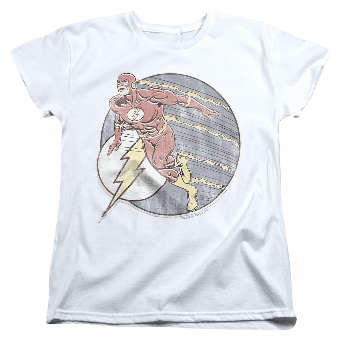 DC Comics Flash Retro Graphic Iron-On Women's T-Shirt - Superhero Costume, Cosplay & Casual Wear for Fans