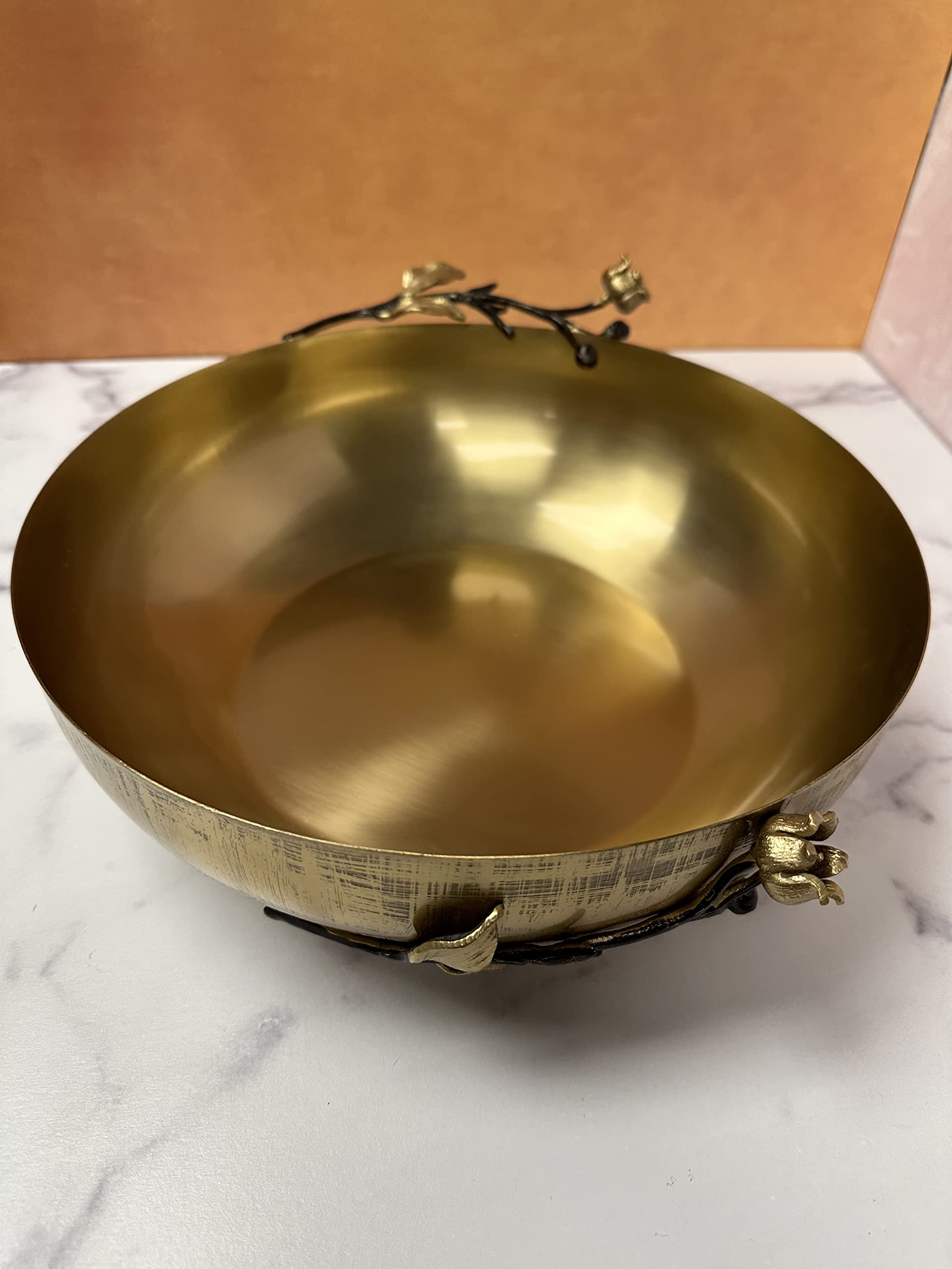 Orchid Flower Serving Bowl - Large Decorative Dish for Fruits, Chips & Popcorn - Kitchen & Party Serveware