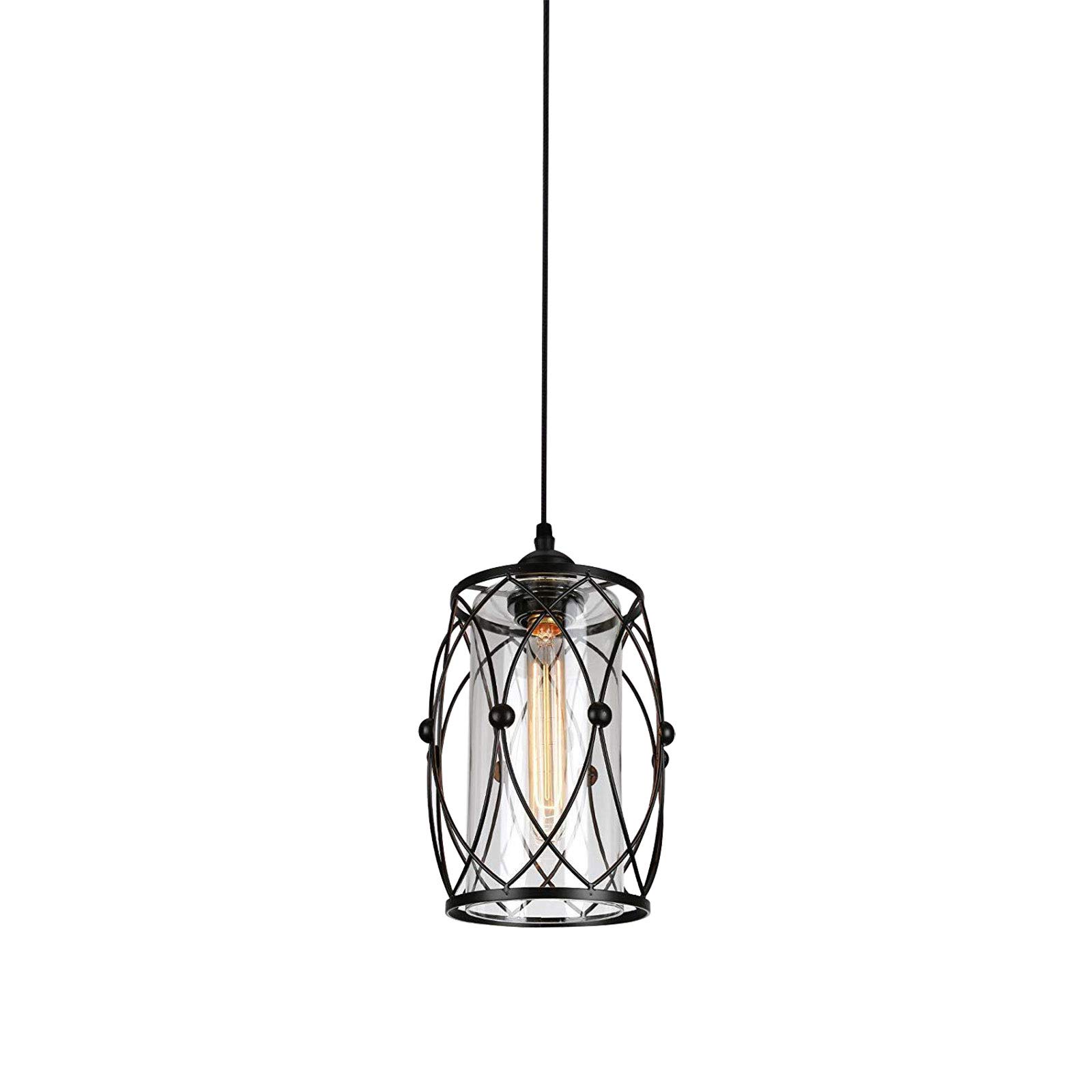 Vintage Industrial Pendant Light - Farmhouse Ceiling Fixture, Creative Hanging Chandelier for Kitchen, Bedroom, Living Room | Rustic Home Decor & Dining Room Lighting