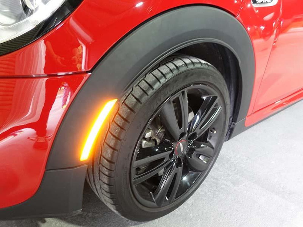 Amber/Red Full LED Side Marker Light for Gen3 MINI Cooper F55 F56 F57 - Clear Lens, Enhanced Visibility & Safety - Perfect for Night Driving & Custom Car Upgrades
