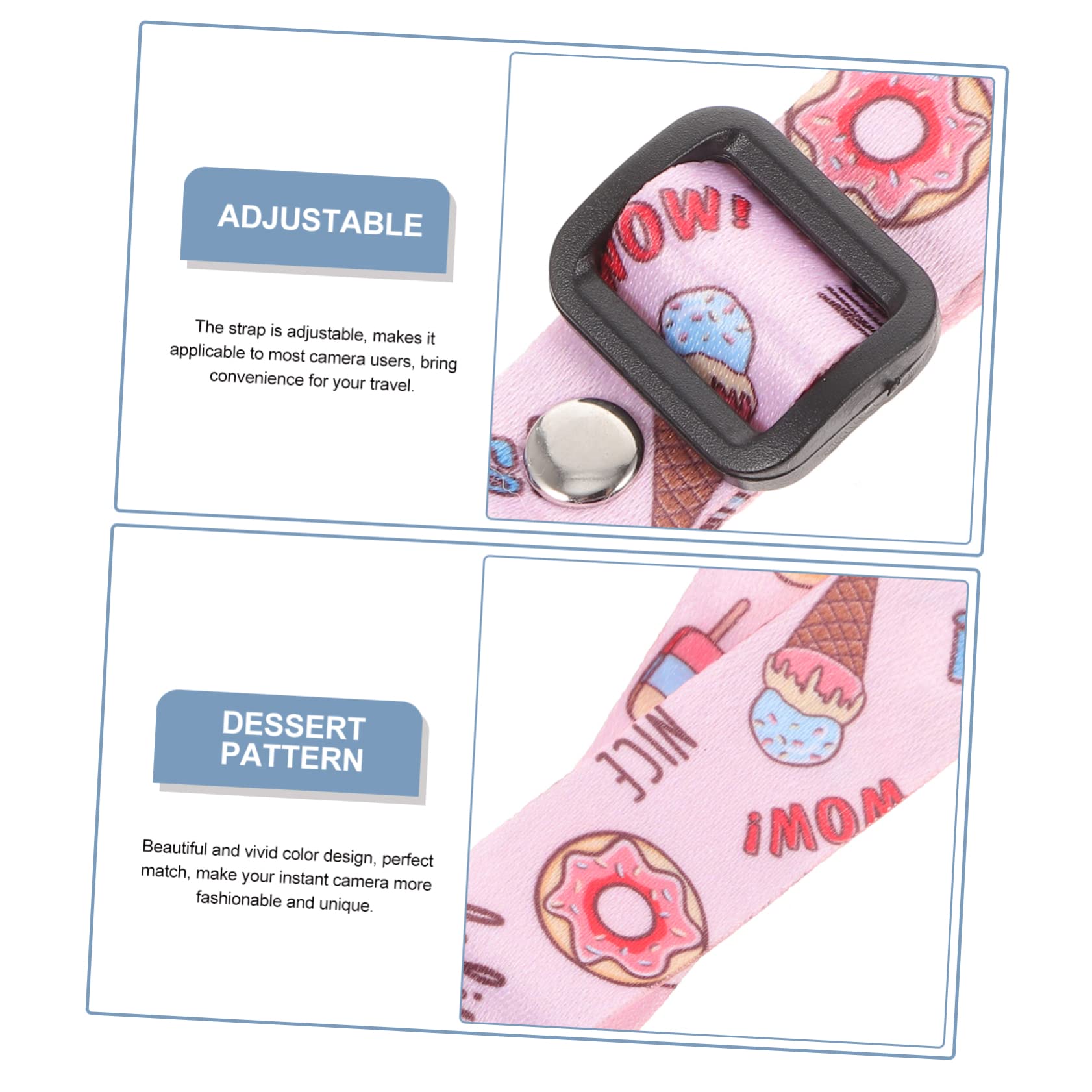 PartyKindom Instant Camera Strap Set - Mini Instant Film Camera Accessories, Hand Grip & Polyester Handle for Fujifilm Instax, Polaroid - Perfect for Travel, Parties & Photography Enthusiasts