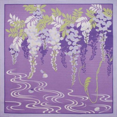 Maeda Senko Cotton Furoshiki Bento Lunch Cloth - Spring Wisteria Design | Eco-Friendly Japanese Wrapping Cloth for Lunch Boxes, Gifts & Home Decor