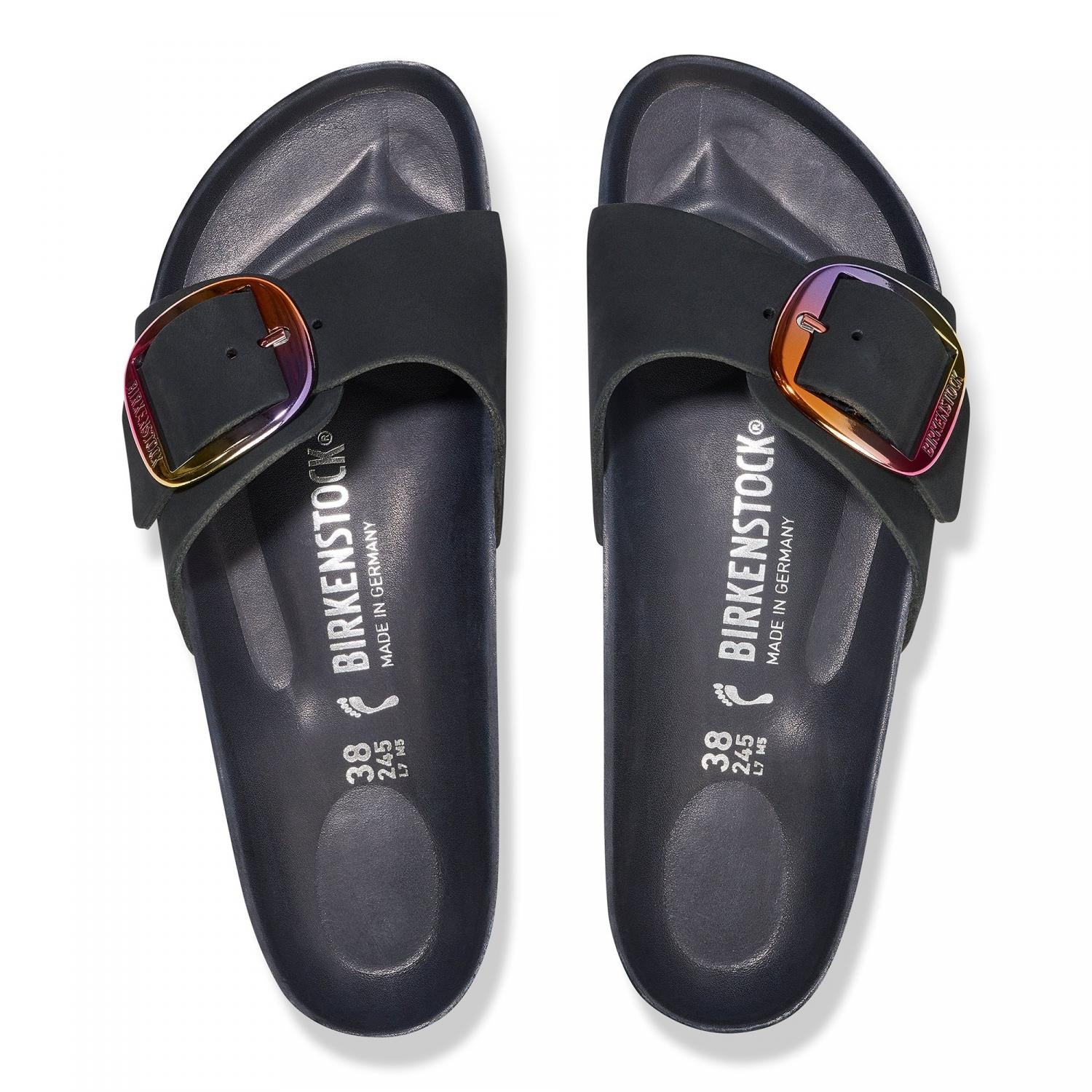 Madrid Big Buckle Sandals for Women - Comfortable Summer Slide Sandals with Adjustable Buckle | Perfect for Beach, Vacation & Casual Outfits