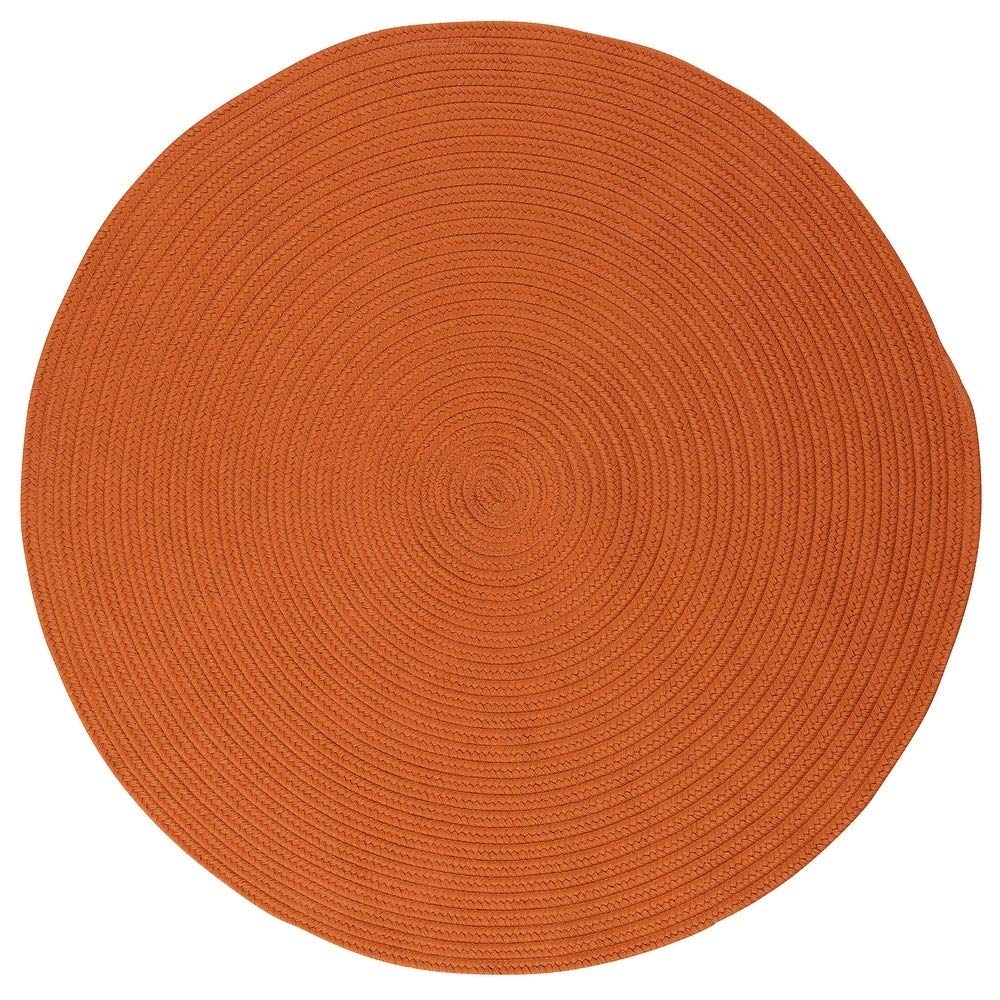 Handwoven 11' x 11' Round Braided Jute Rug - Reversible Indoor Outdoor Area Rug for Farmhouse, Living Room, Bedroom & Patio - Rustic Home Decor with Textured Orange Design - Perfect for Boho, Coastal & Traditional Style Homes