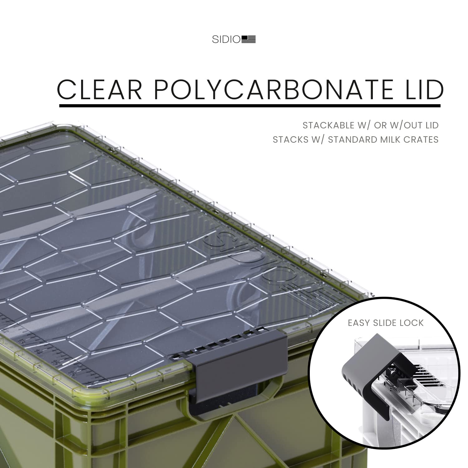 Crate Pro Pack - 2 Full-Size & 1 Half-Size Heavy Duty Stackable Plastic Storage Bins with Lids and Dividers - Durable Organizer Totes for Home Office, Garage, Closet, and Outdoor Camping Use - Perfect for Storage, Organization, and Moving Supplies