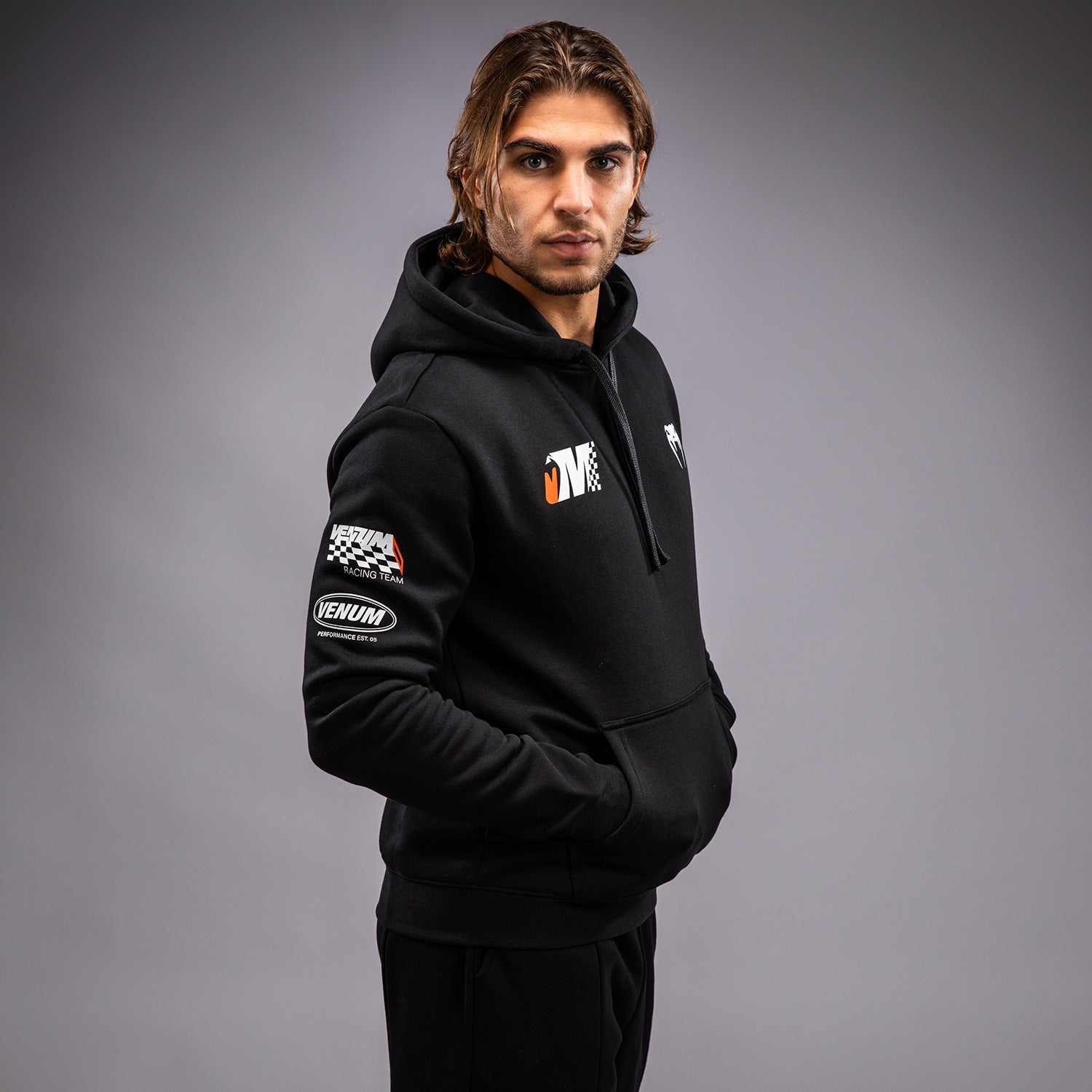 Venum Motorsport Hoodie for Men & Women - Deep Black - Comfortable & Stylish Streetwear for Gym, Workout, and Casual Wear