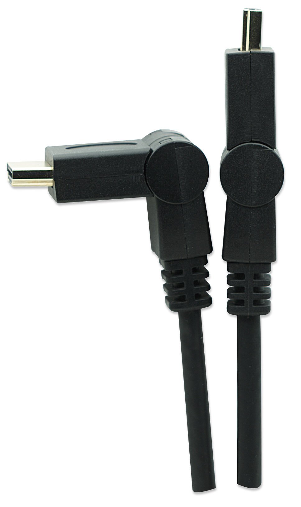 6 ft. HDMI Cable 2.0 Male to Male - 180-Degree Swivel Connector, 4K 60Hz, High Speed with Ethernet, Gold Plated - Manhattan 322324 - Perfect for Home Theater, Gaming & Office Setup