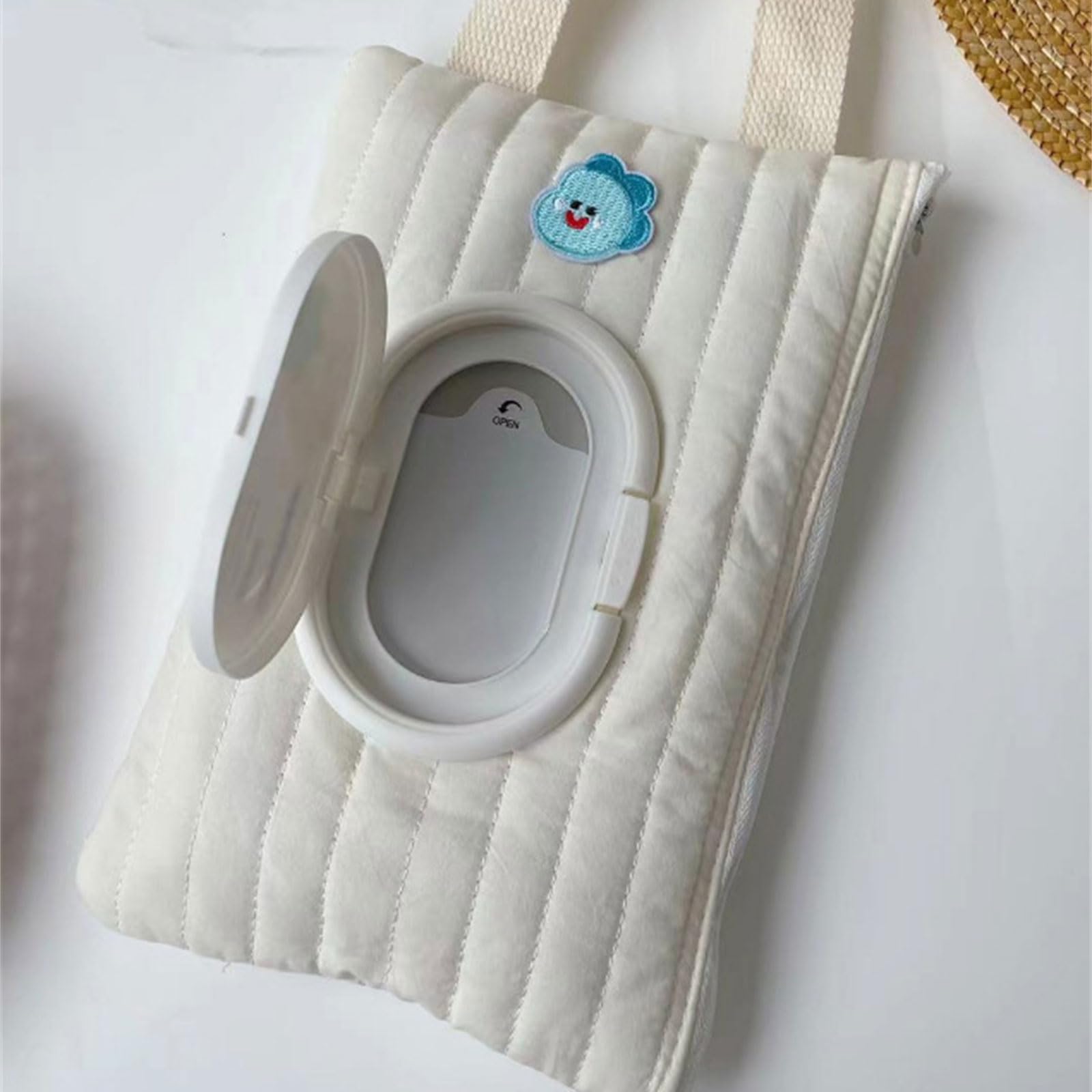 BLULILY Portable Wet Wipes Holder Case - Compact Travel Tissue Organizer Bag for Baby Wipes & Essentials | Perfect for Diaper Bags, Strollers & On-the-Go Parents