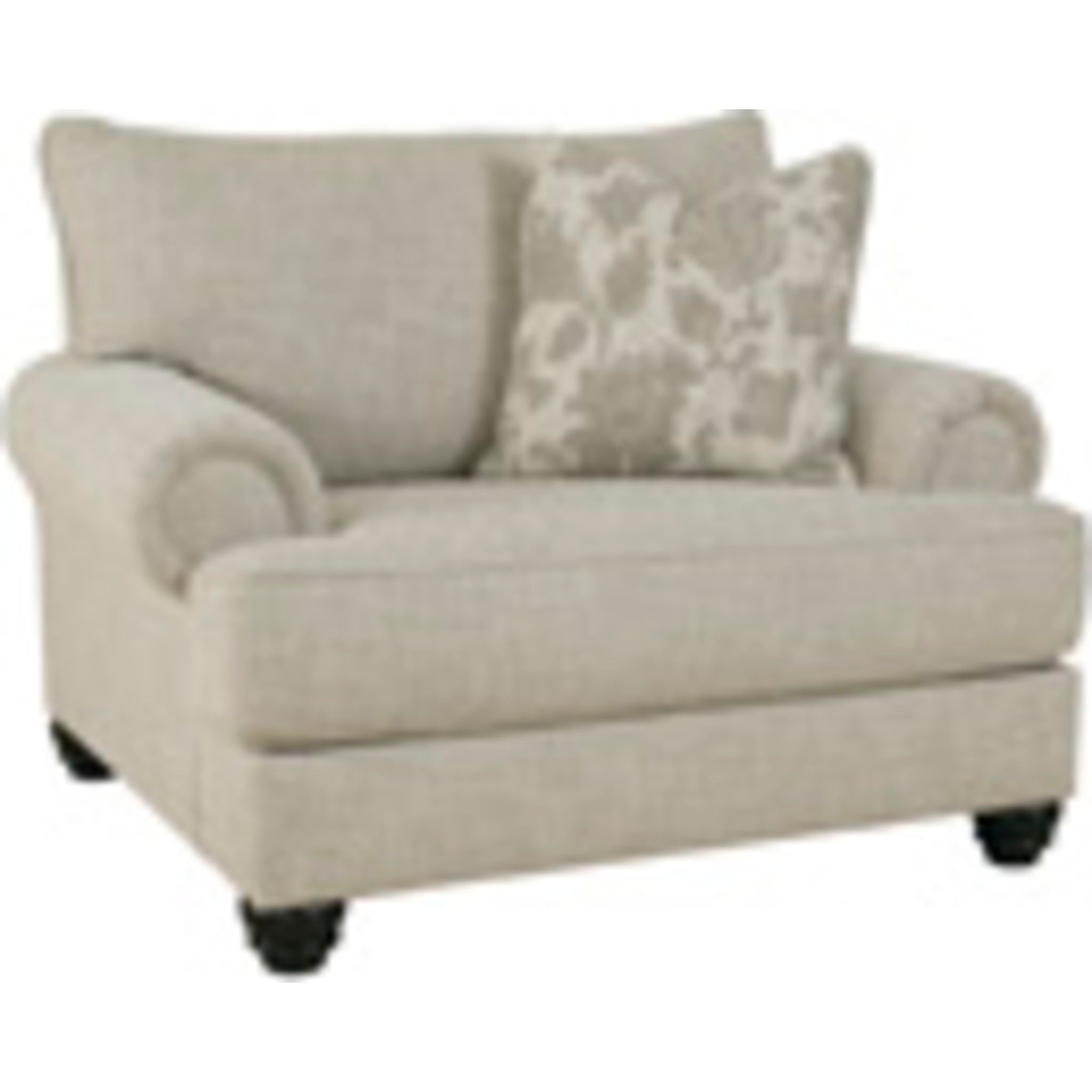 Asanti Oversized Chair and a Half in Soft Fog Gray - Plush Comfort for Living Rooms, Bedrooms & Reading Nooks