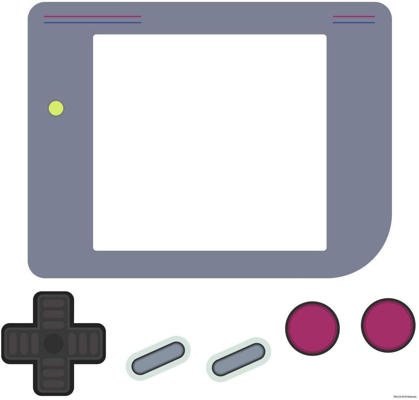 Nintendo Gameboy Peel and Stick Wall Decals - RoomMates RMK3689GM Dry Erase Wall Stickers (Black, Red, Gray) 18.25
