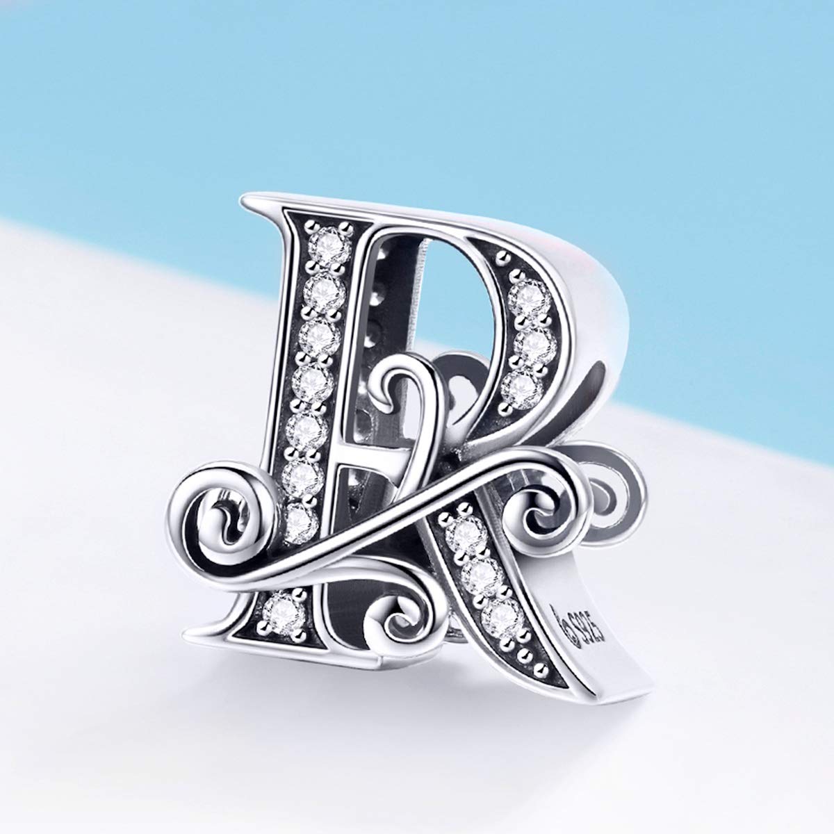 Eternalll Jewelry - 925 Sterling Silver Spacer Beads & Vintage A-Z Alphabet Charms for DIY Bracelets | Women's Beaded Jewelry Making | Perfect for Gifts, Friendship Bracelets & Personalized Jewelry Designs